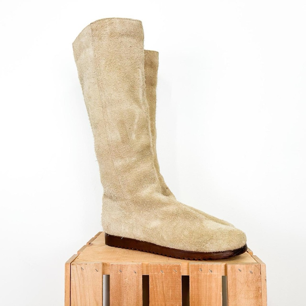 Arche Tall French Suede Pull On Round Toe Boots size 41